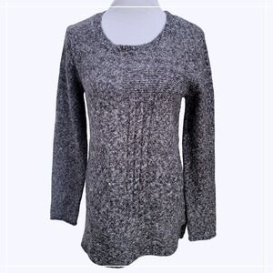 Prana Tunic Sweater Knit Long Sleeve Casual Pullover Top Heathered Gray Small‎